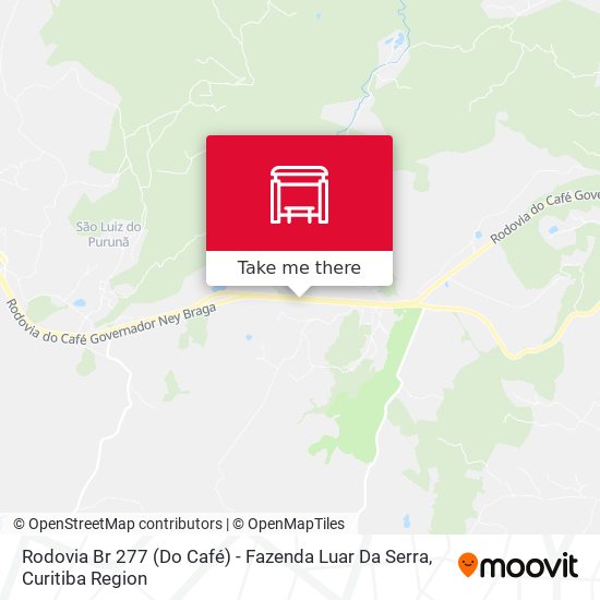 Rodovia Br 277 (Do Café) - Fazenda Luar Da Serra map
