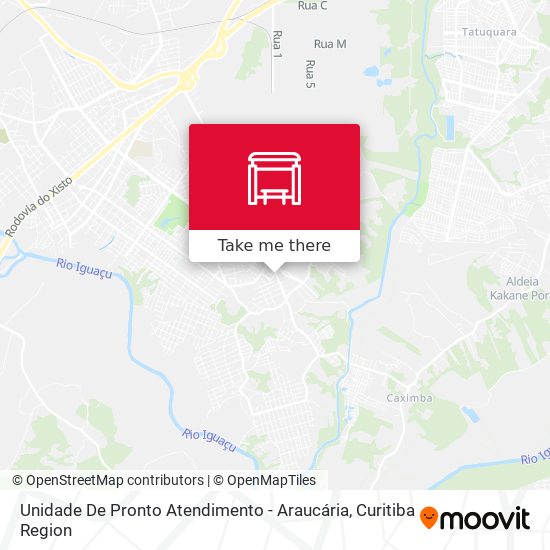 Unidade De Pronto Atendimento - Araucária map