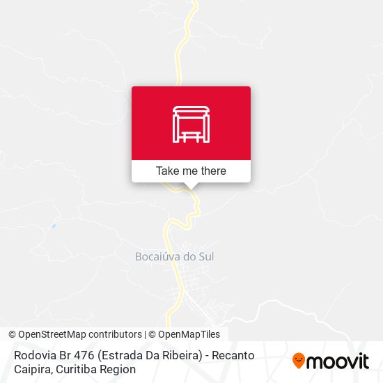 Rodovia Br 476 (Estrada Da Ribeira) - Recanto Caipira map