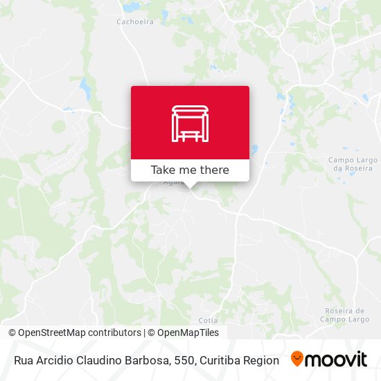 Rua Arcidio Claudino Barbosa, 550 map