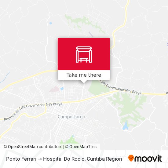 Ponto Ferrari → Hospital Do Rocio map