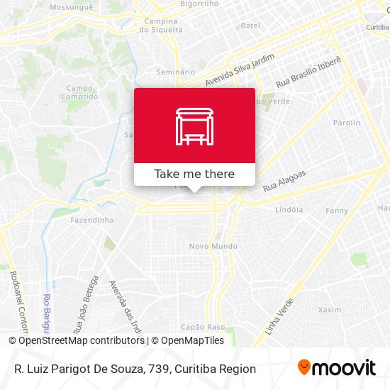 R. Luiz Parigot De Souza, 739 map
