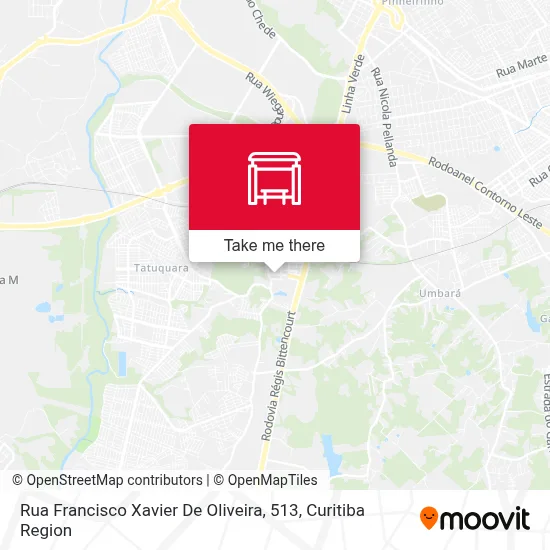 Rua Francisco Xavier De Oliveira, 513 map