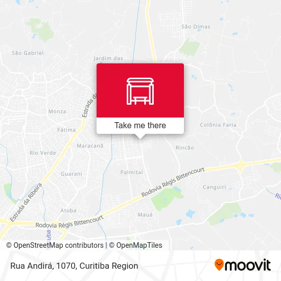 Rua Andirá, 1070 map