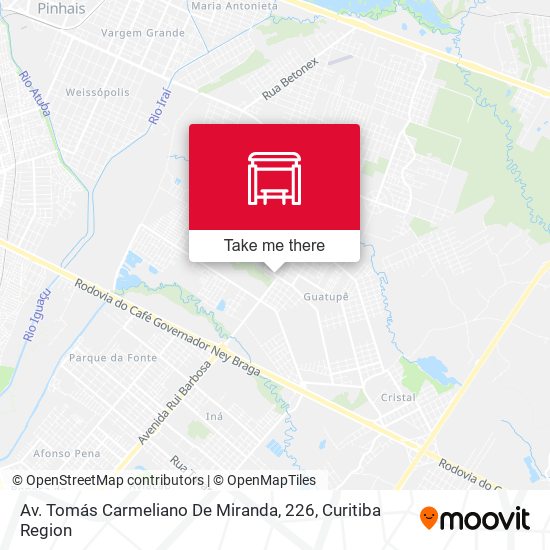 Mapa Av. Tomás Carmeliano De Miranda, 226