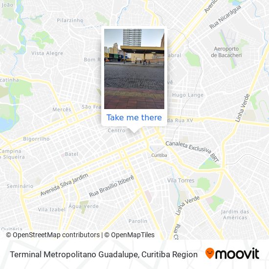 Terminal Metropolitano Guadalupe map