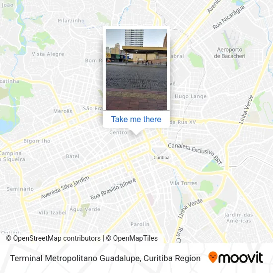 Terminal Metropolitano Guadalupe map