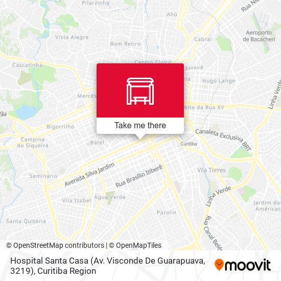 Mapa Hospital Santa Casa (Av. Visconde De Guarapuava, 3219)