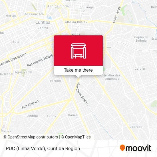 PUC (Linha Verde) map