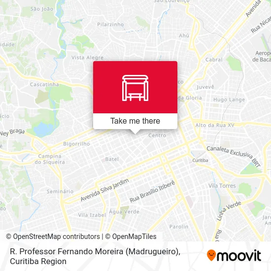 R. Professor Fernando Moreira (Madrugueiro) map