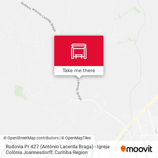 Rodovia Pr 427 (Antônio Lacerda Braga) - Igreja Colônia Joannesdorff map