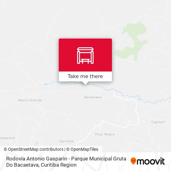 Rodovia Antonio Gasparin - Parque Municipal Gruta Do Bacaetava map