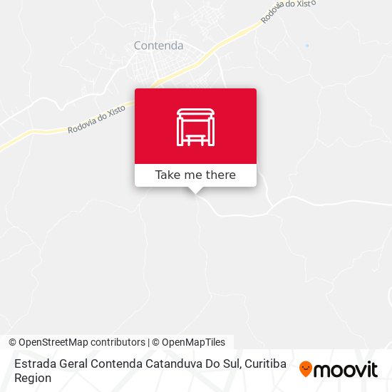 Mapa Estrada Geral Contenda Catanduva Do Sul