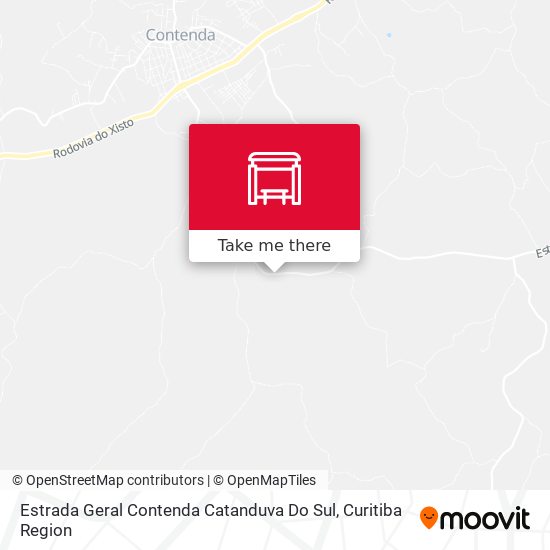 Mapa Estrada Geral Contenda Catanduva Do Sul
