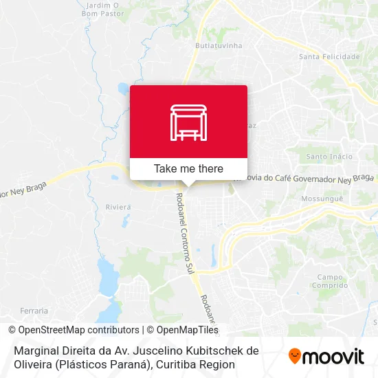 Marginal Direita da Av. Juscelino Kubitschek de Oliveira (Plásticos Paraná) map