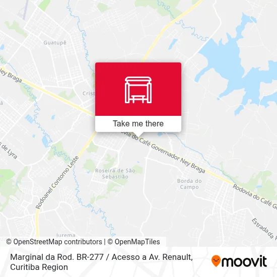 Marginal da Rod. BR-277 / Acesso a Av. Renault map
