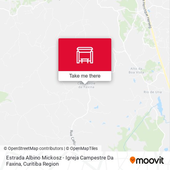 Estrada Albino Mickosz - Igreja Campestre Da Faxina map