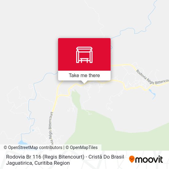 Rodovia Br 116 (Regis Bitencourt) - Cristã Do Brasil Jaguatirica map