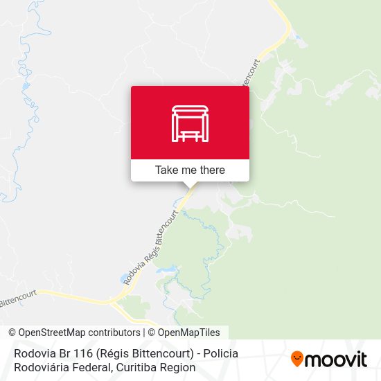 Rodovia Br 116 (Régis Bittencourt) - Policia Rodoviária Federal map