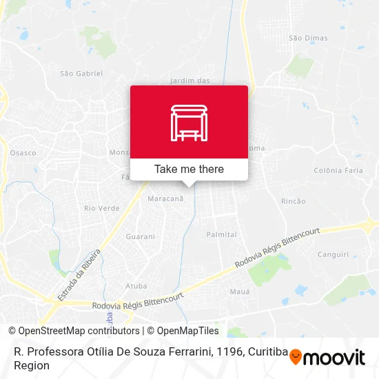 R. Professora Otília De Souza Ferrarini, 1196 map