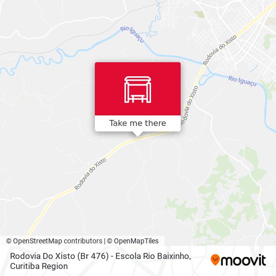 Rodovia Do Xisto (Br 476) - Escola Rio Baixinho map