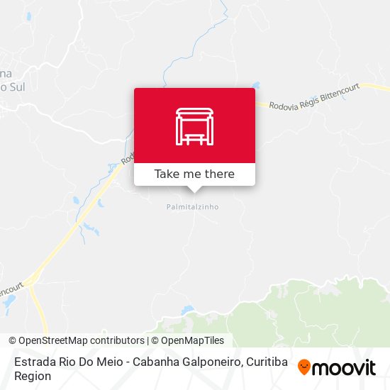 Mapa Estrada Rio Do Meio - Cabanha Galponeiro