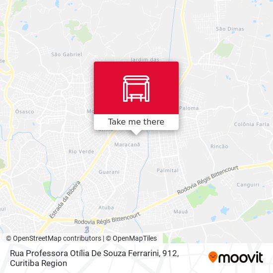 Rua Professora Otília De Souza Ferrarini, 912 map