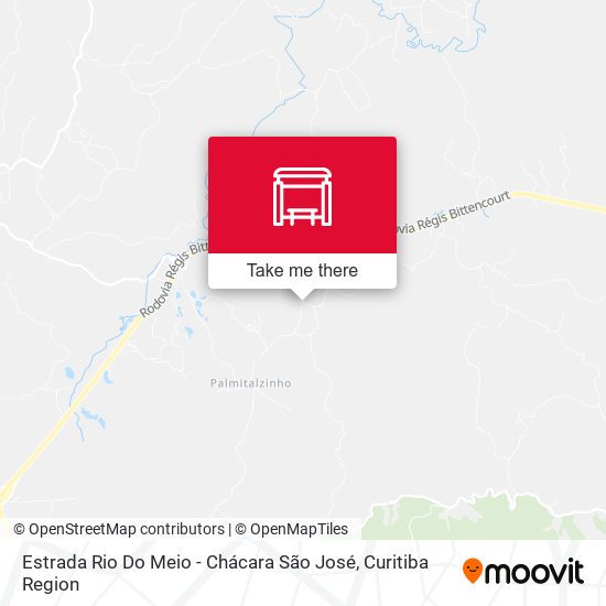 Estrada Rio Do Meio - Chácara São José map