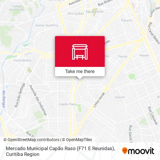 Mapa Mercado Municipal Capão Raso (F71 E Reunidas)