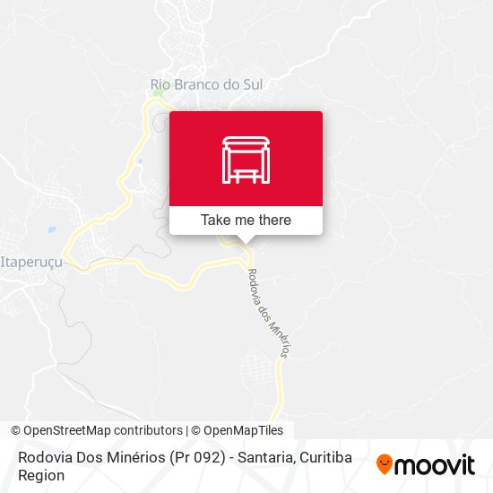 Rodovia Dos Minérios (Pr 092) - Santaria map