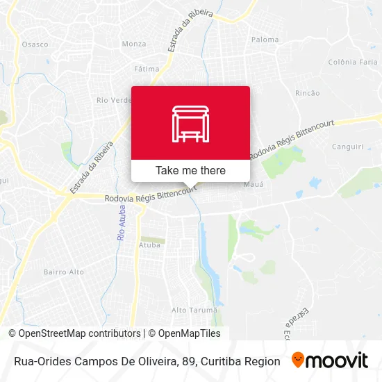 Rua-Orides Campos De Oliveira, 89 map
