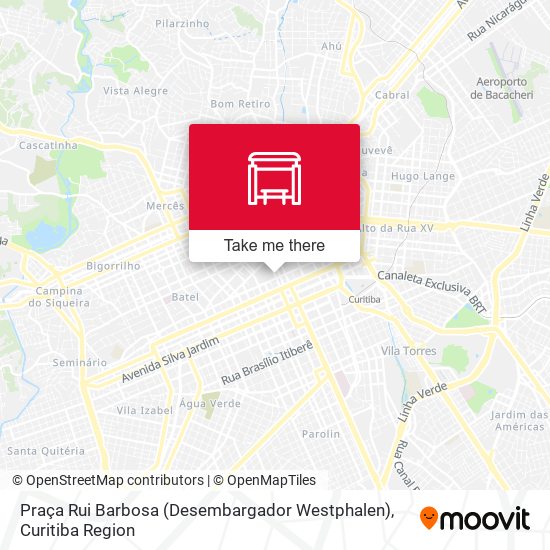 Mapa Praça Rui Barbosa (Desembargador Westphalen)