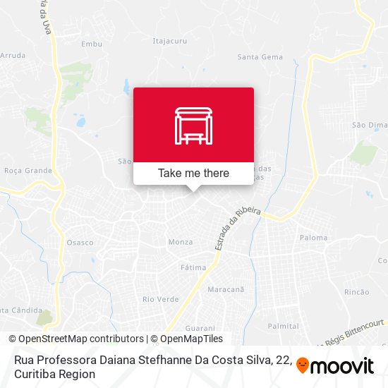 Mapa Rua Professora Daiana Stefhanne Da Costa Silva, 22