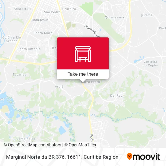 Marginal Norte da BR 376, 16611 map