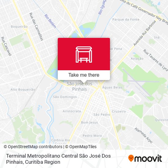 Terminal Metropolitano Central São José Dos Pinhais map