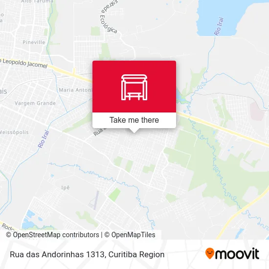 Rua das Andorinhas 1313 map