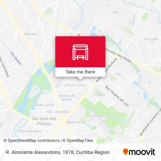 R. Almirante Alexandrino, 1878 map