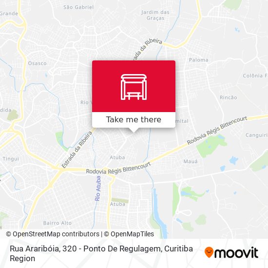 Rua Araribóia, 320 - Ponto De Regulagem map