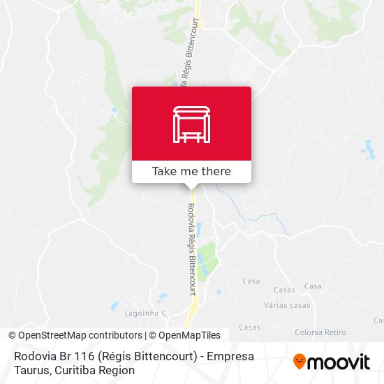 Rodovia Br 116 (Régis Bittencourt) - Empresa Taurus map