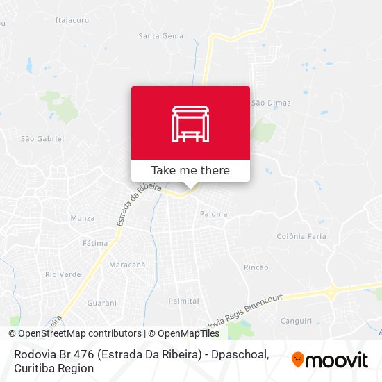 Mapa Rodovia Br 476 (Estrada Da Ribeira) - Dpaschoal