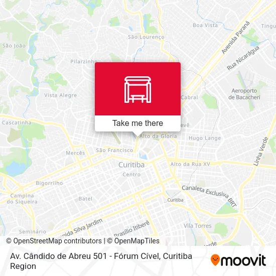Av. Cândido de Abreu 501 - Fórum Cível map