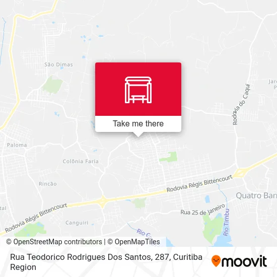 Rua Teodorico Rodrigues Dos Santos, 287 map