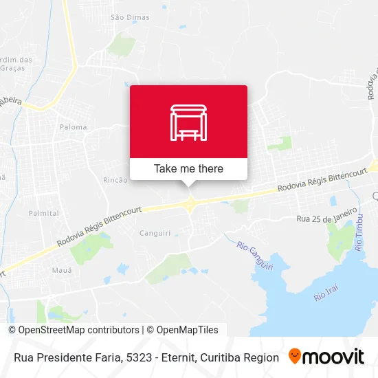 Rua Presidente Faria, 5323 - Eternit map