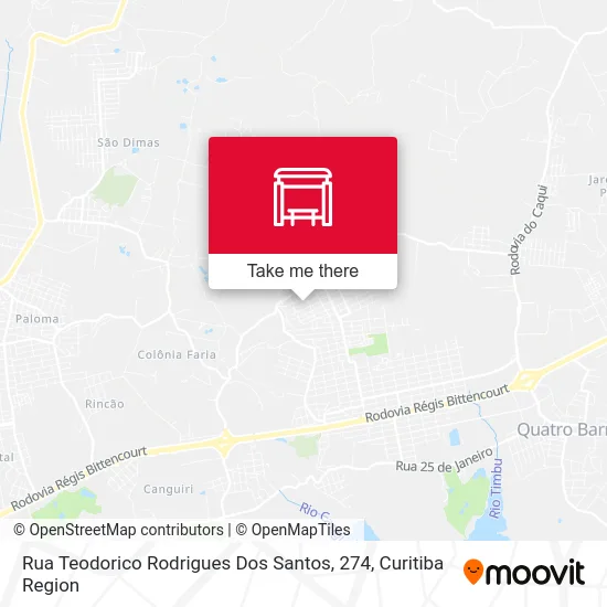 Rua Teodorico Rodrigues Dos Santos, 274 map