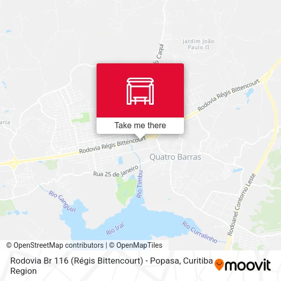 Rodovia Br 116 (Régis Bittencourt) - Popasa map