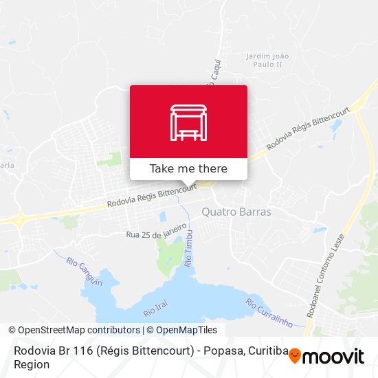 Rodovia Br 116 (Régis Bittencourt) - Popasa map