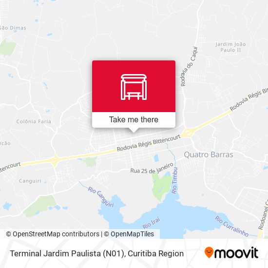 Terminal Jardim Paulista (N01) map