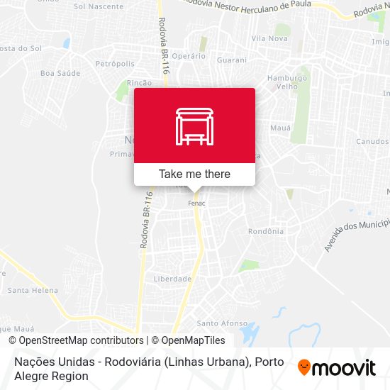 Nações Unidas - Rodoviária (Linhas Urbana) map
