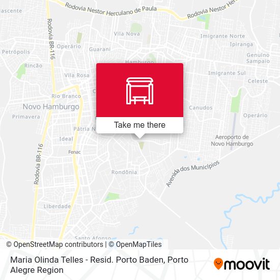 Maria Olinda Telles - Resid. Porto Baden map