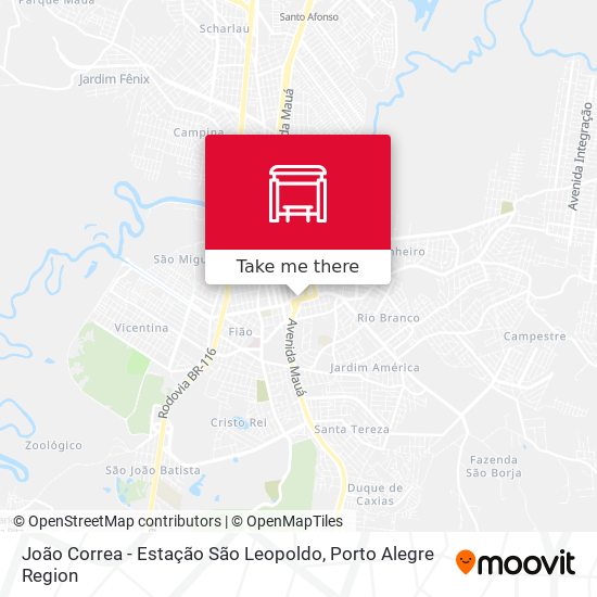 Mapa João Correa - Estação São Leopoldo